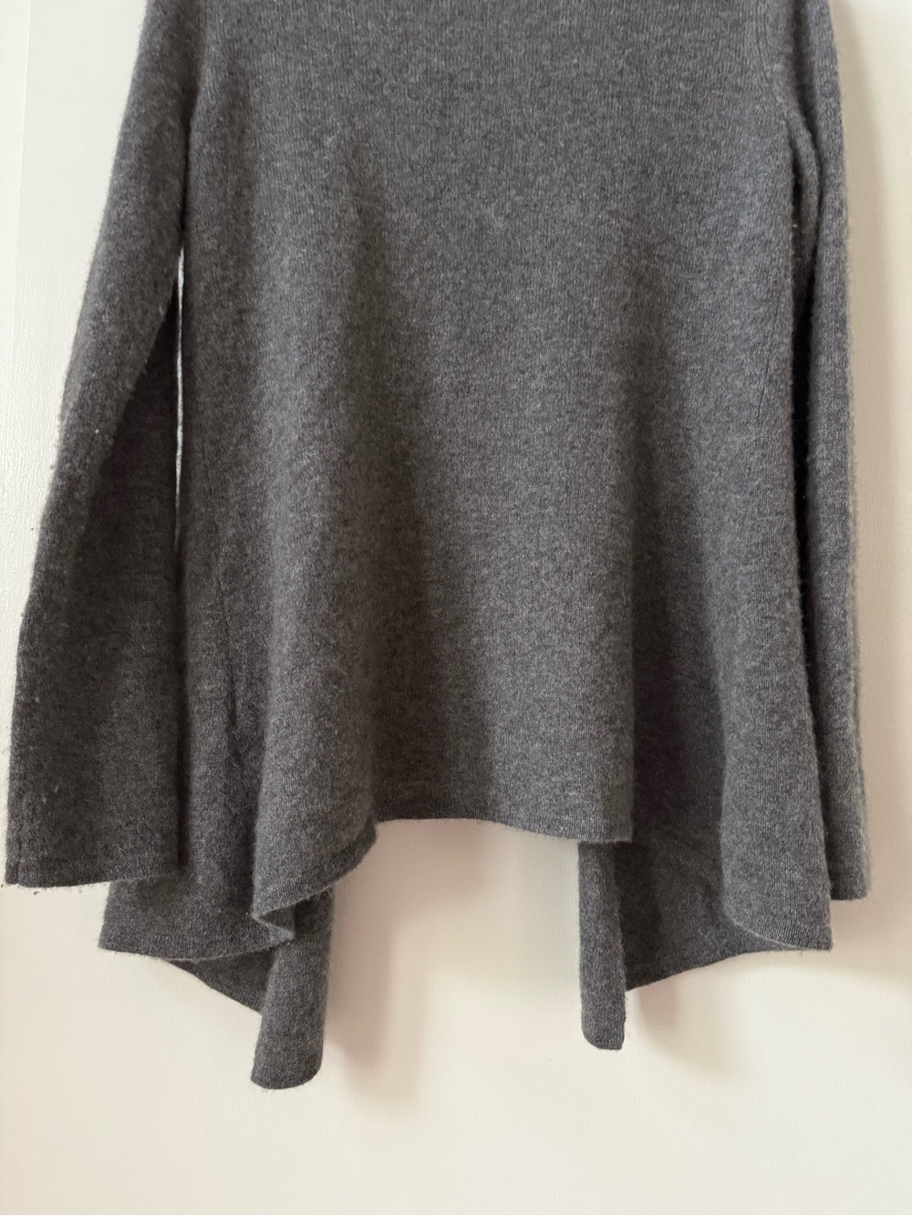 100% Cashmere 41 Hawthorn Gray Open Front Cardigan - Picture 9 of 12